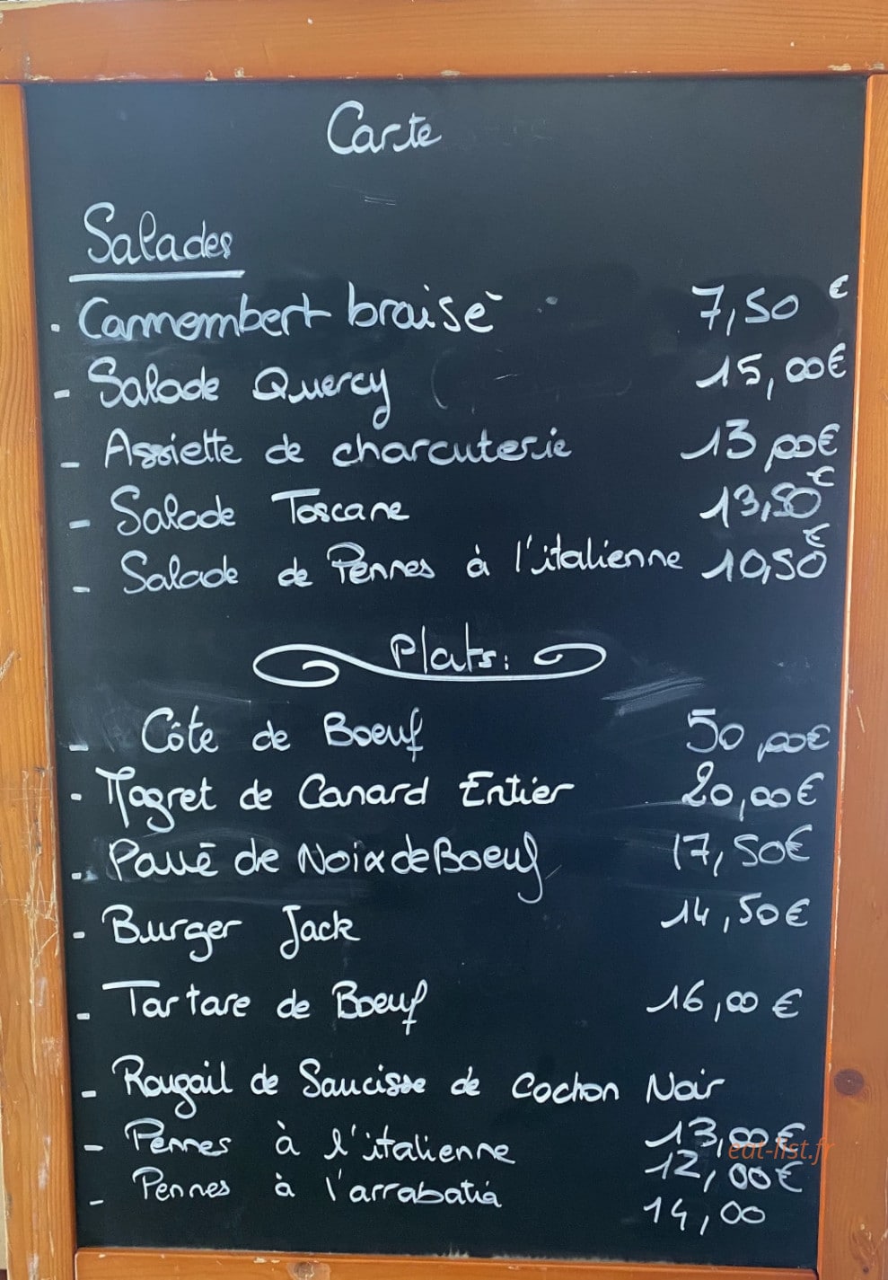 Aux 3 Saisons — carte page 1