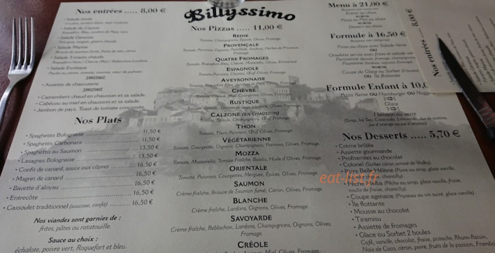 Billyssimo — carte page 1