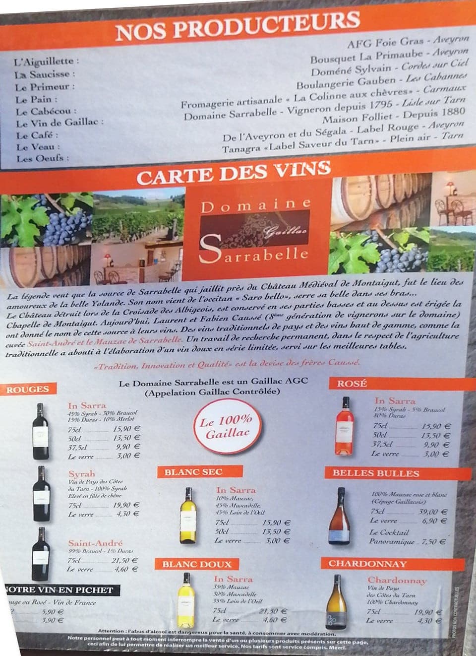 Le Panoramique — carte page 2