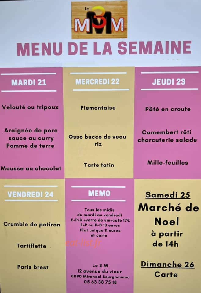 Le 3 M — carte page 3