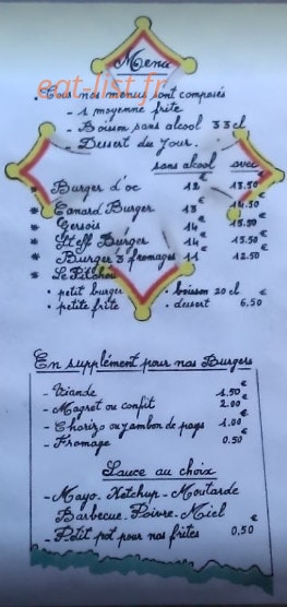 Steff Burger — carte page 2