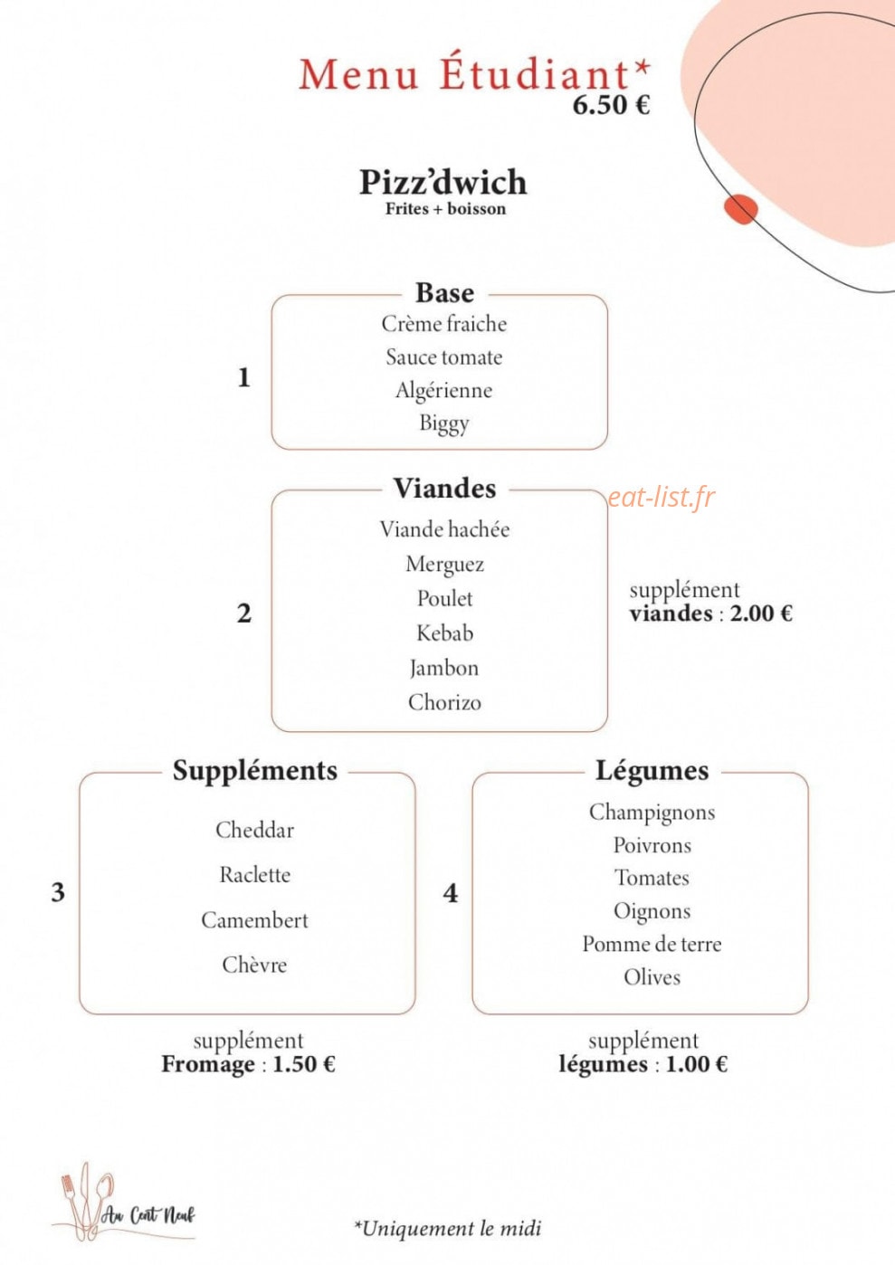Au Cent Neuf — carte page 4