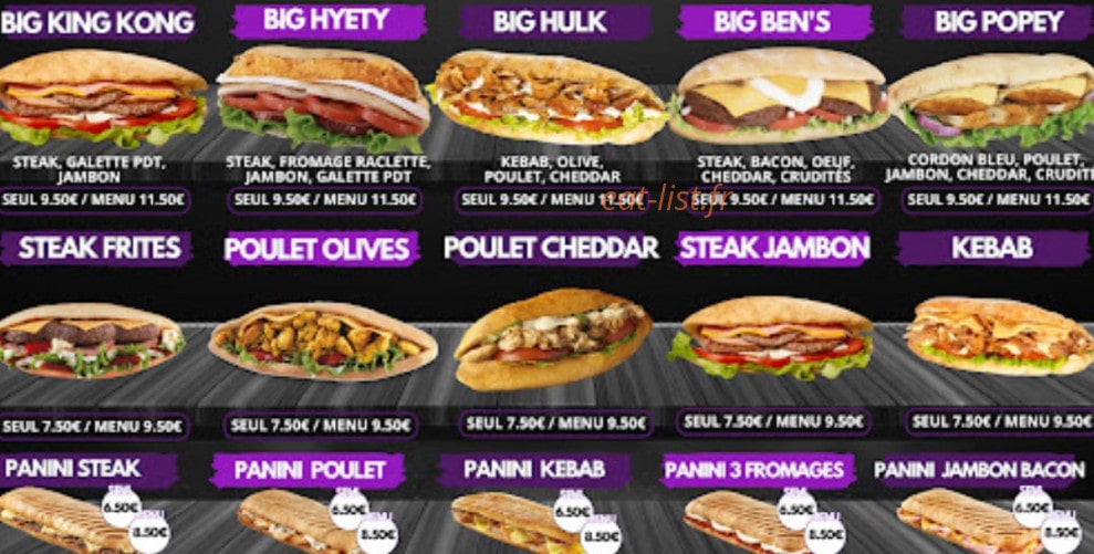 Ben's Burger — carte page 5