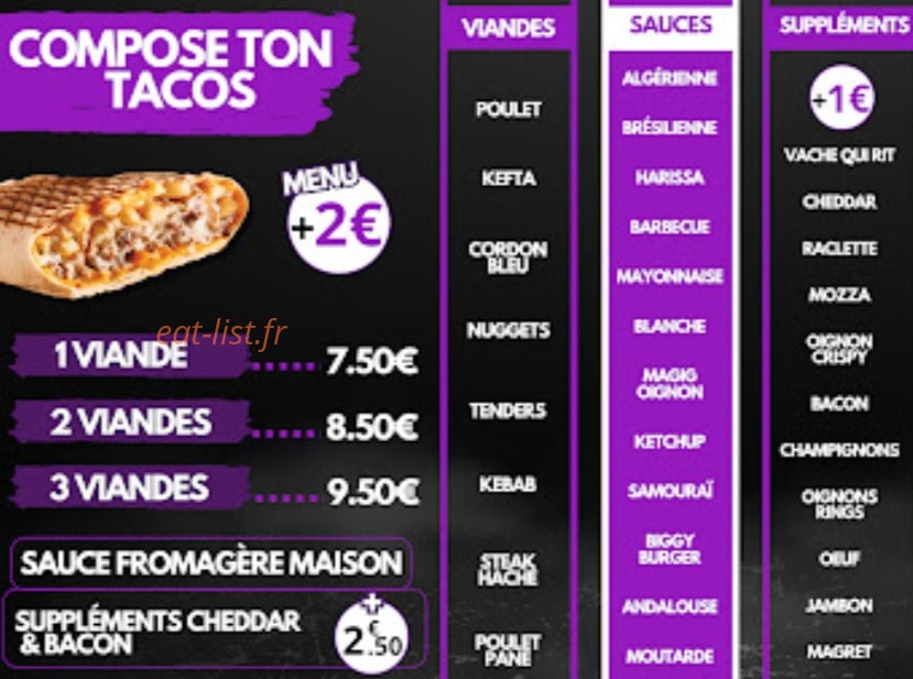 Ben's Burger — carte page 3