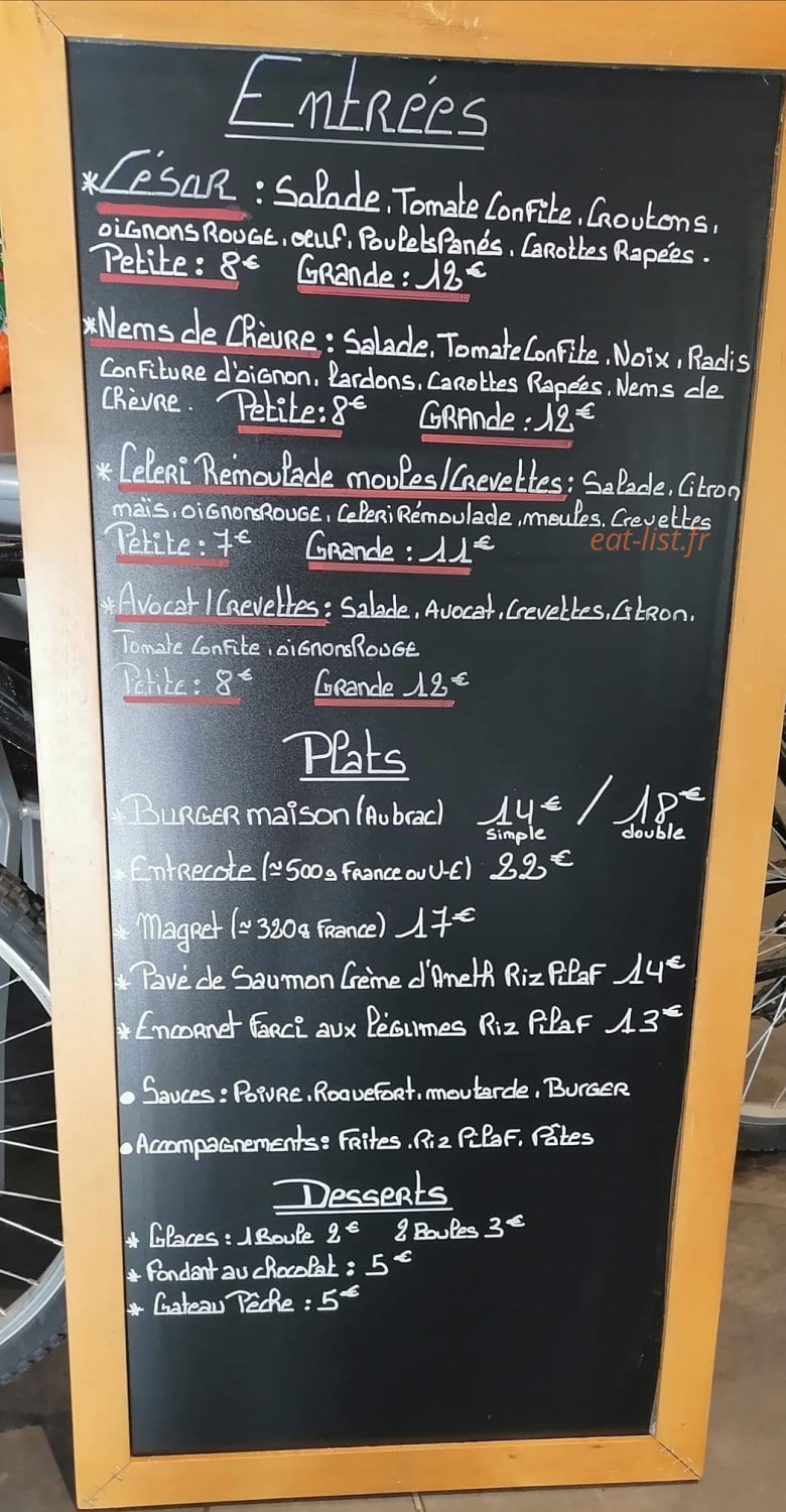 Café du centre — carte page 1