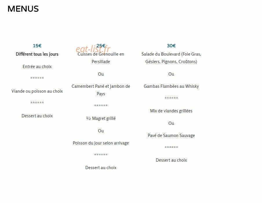 Le Boulevard — carte page 1