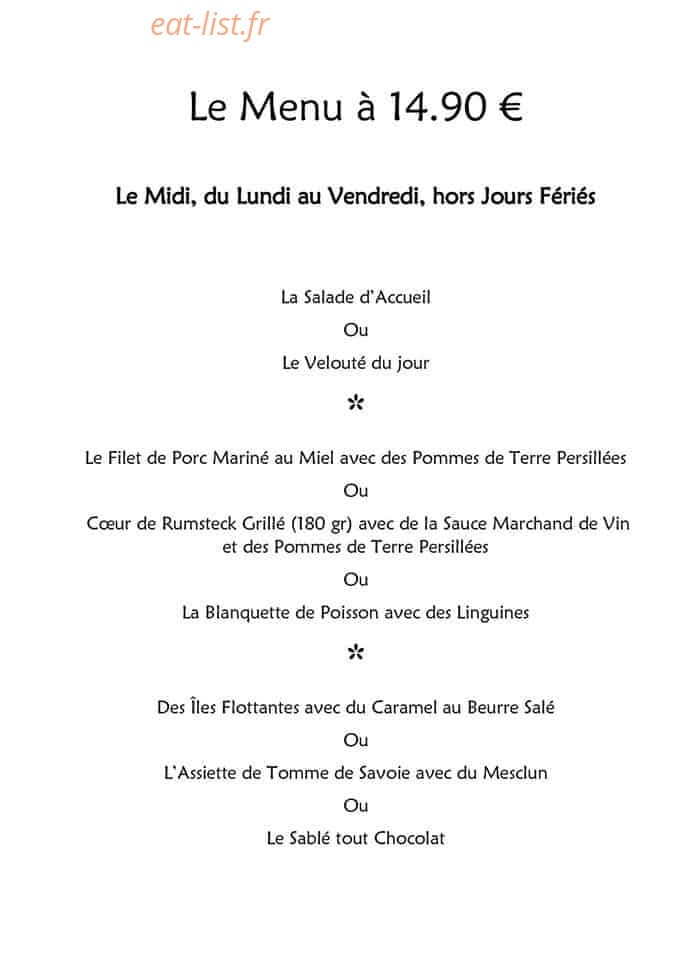 Le Chalet du Lac — carte page 4