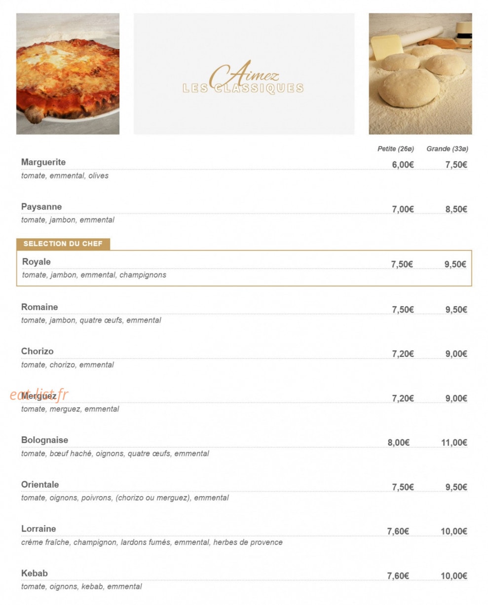 Luccachia pizza — carte page 1