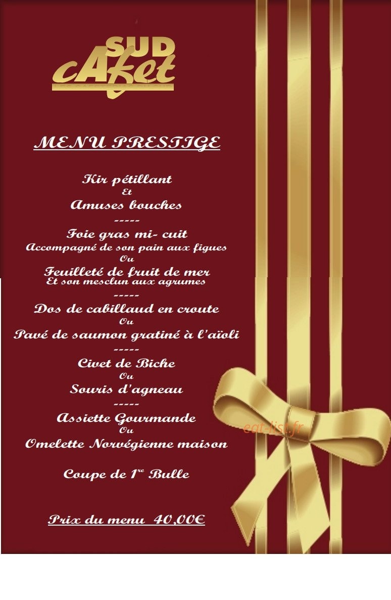 Sud cafet — carte page 12