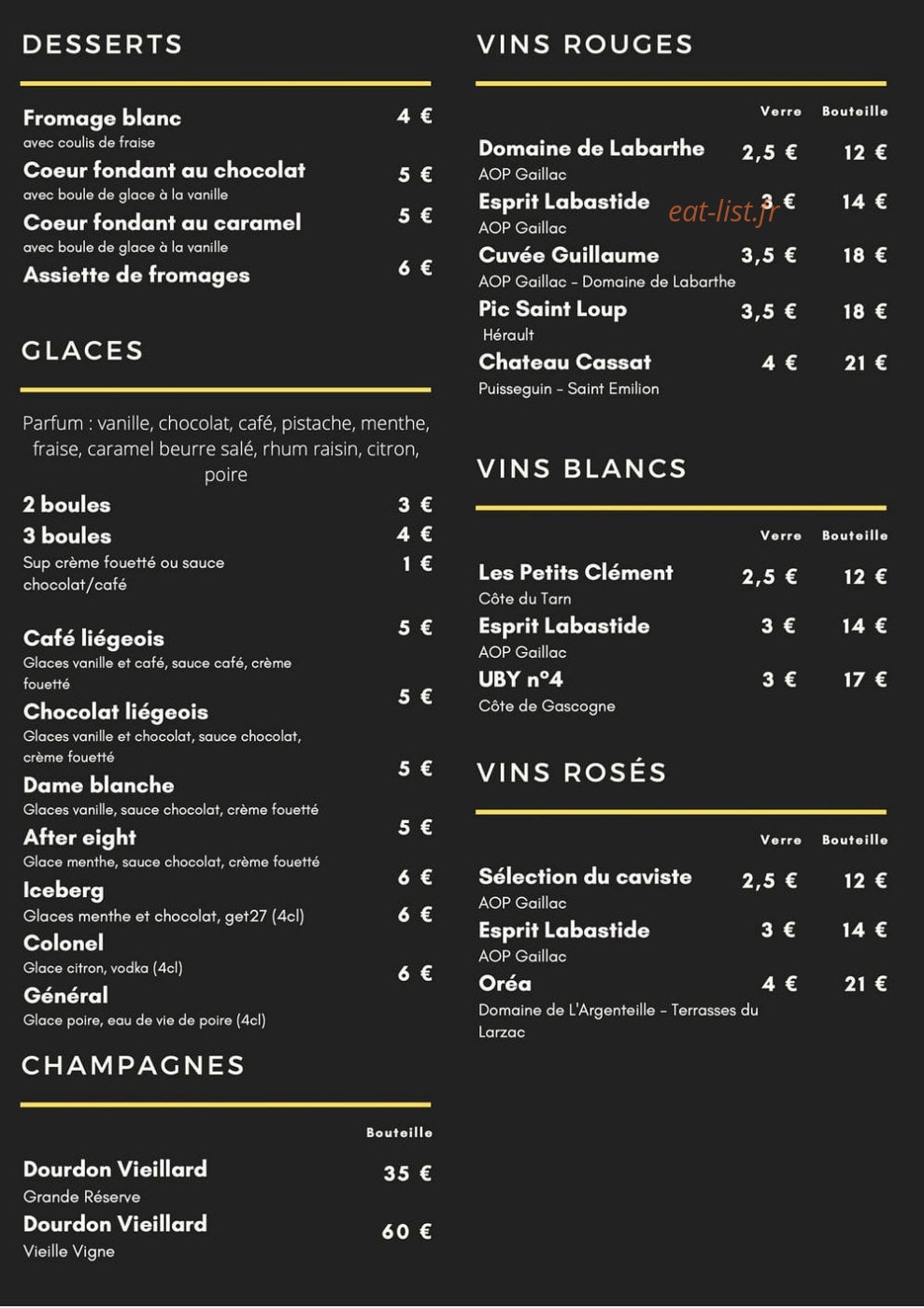 L'Acacia — carte page 2