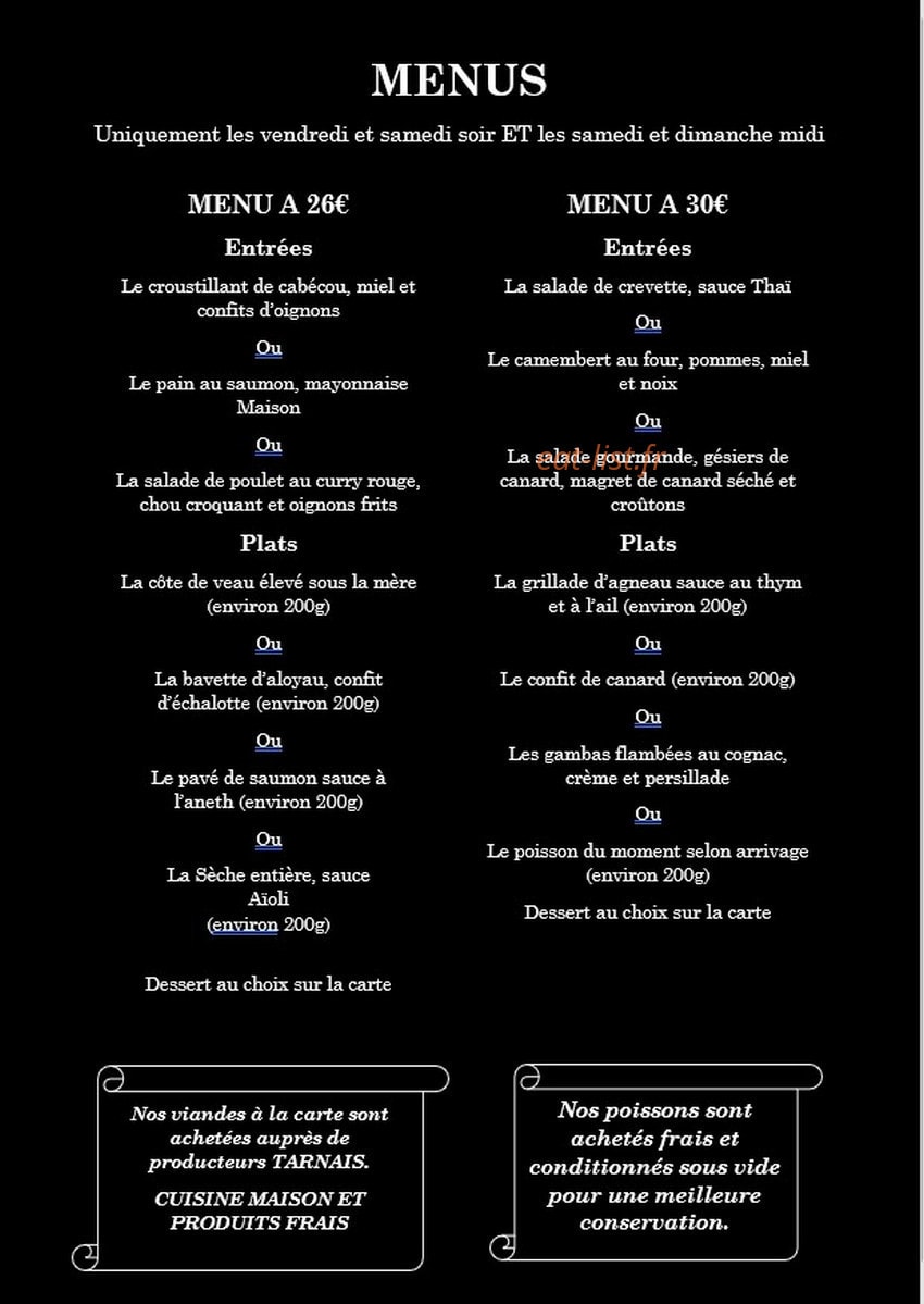 La table de Servies — carte page 2