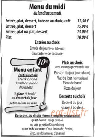 Brasserie du Globe — carte page 4