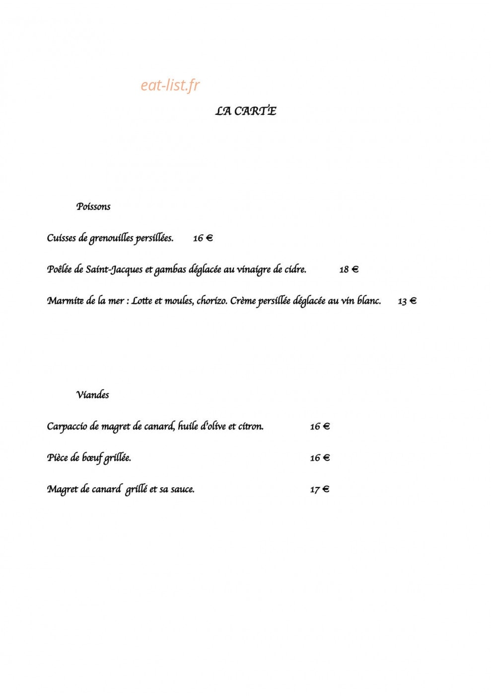 La Voie Gourmande — carte page 3