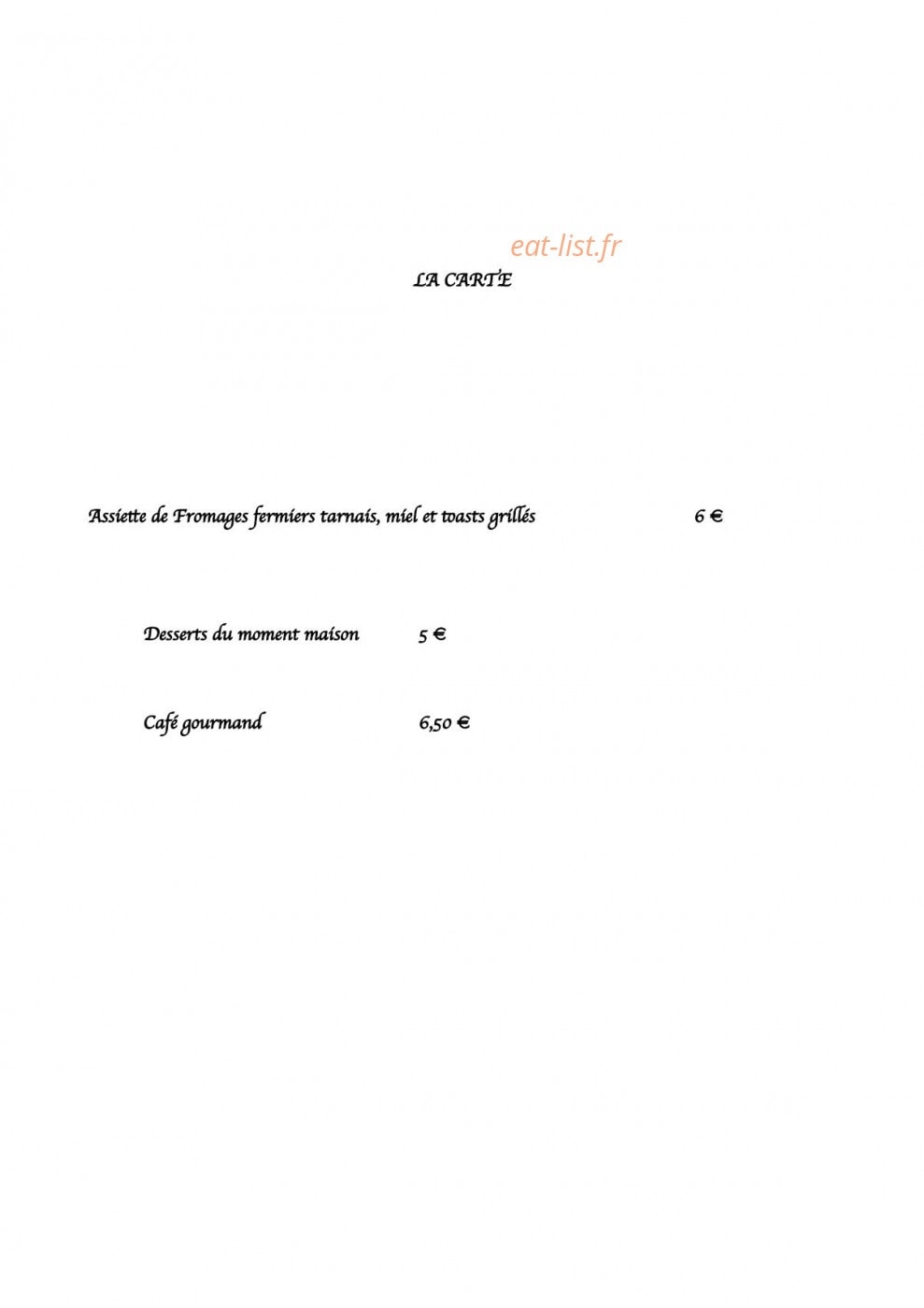 La Voie Gourmande — carte page 4