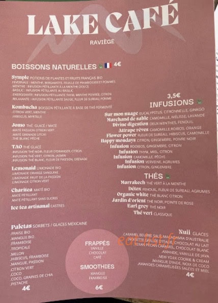 Lake café — carte page 2
