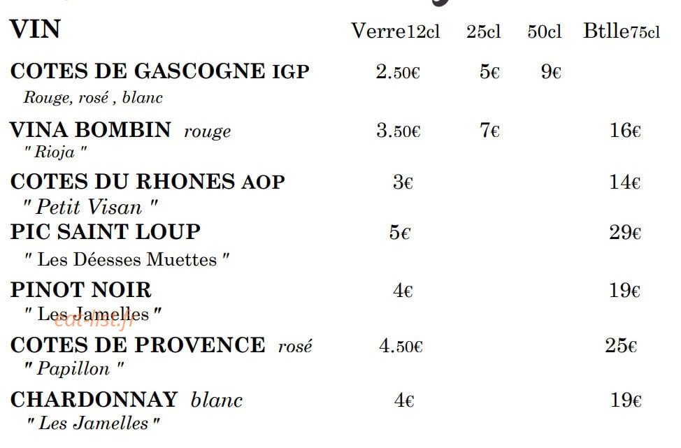 Le Grand Café — carte page 4