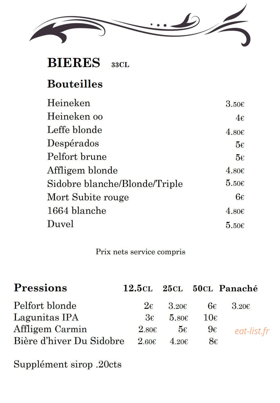 Le Grand Café — carte page 2