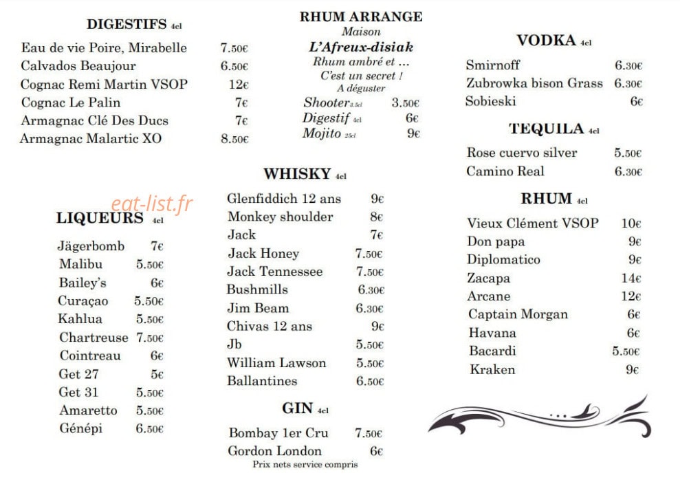 Le Grand Café — carte page 5