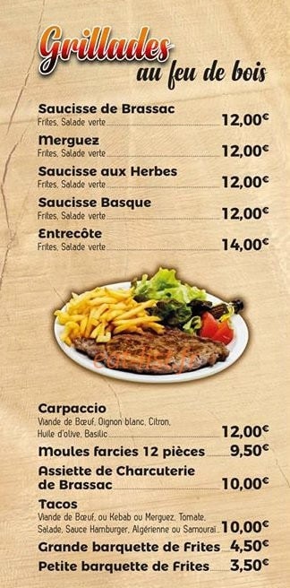 Pizzeria du Sidobre — carte page 4