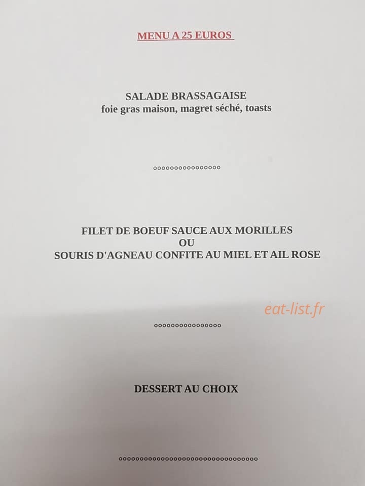 Restaurant du Vieux Brassac — carte page 4