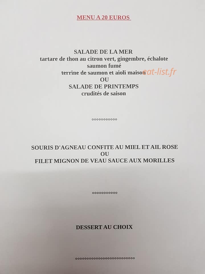 Restaurant du Vieux Brassac — carte page 3