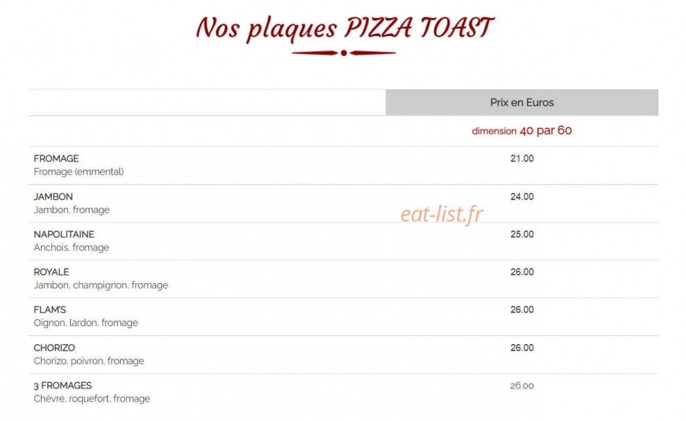 La Boite A Pizza — carte page 5