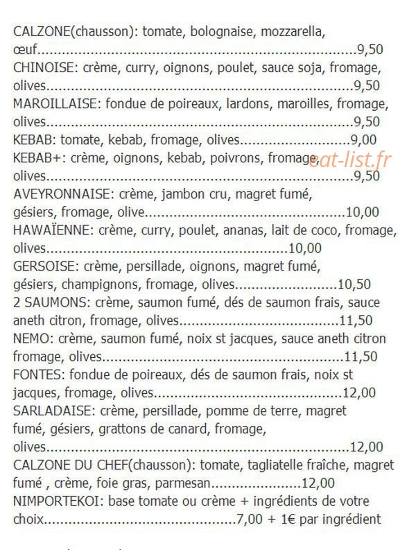 Pizz'à Nico — carte page 3