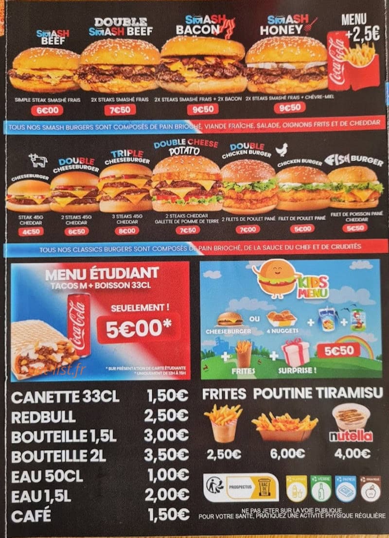 French Meal — carte page 4