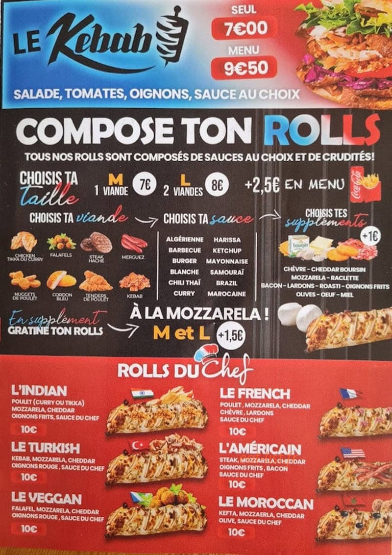 French Meal — carte page 3