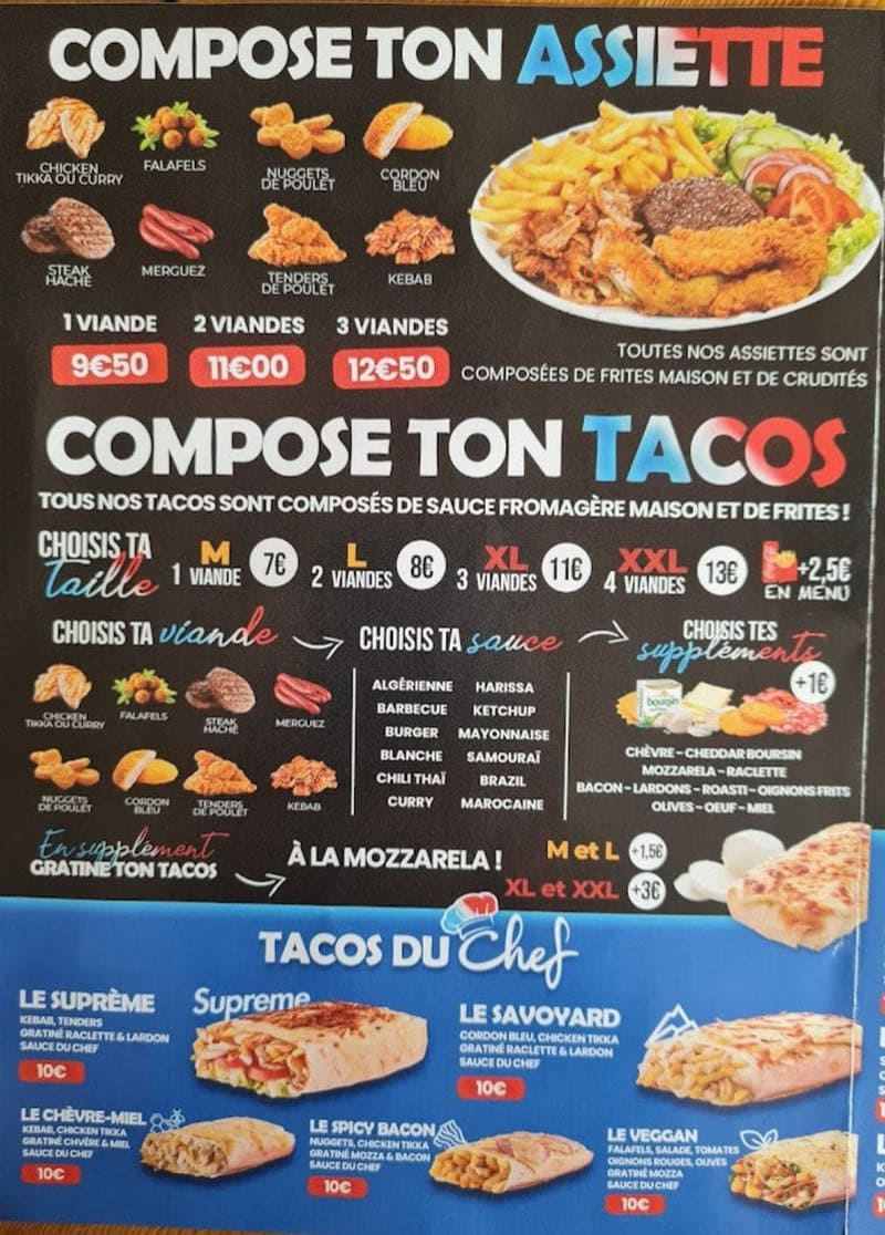 French Meal — carte page 1