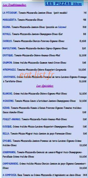 Le Kiosque Gourmand — carte page 2