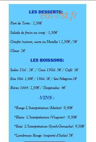 Le Kiosque Gourmand — carte page 3