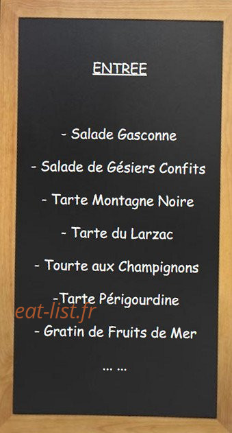L'Auberge du Lac — carte page 2