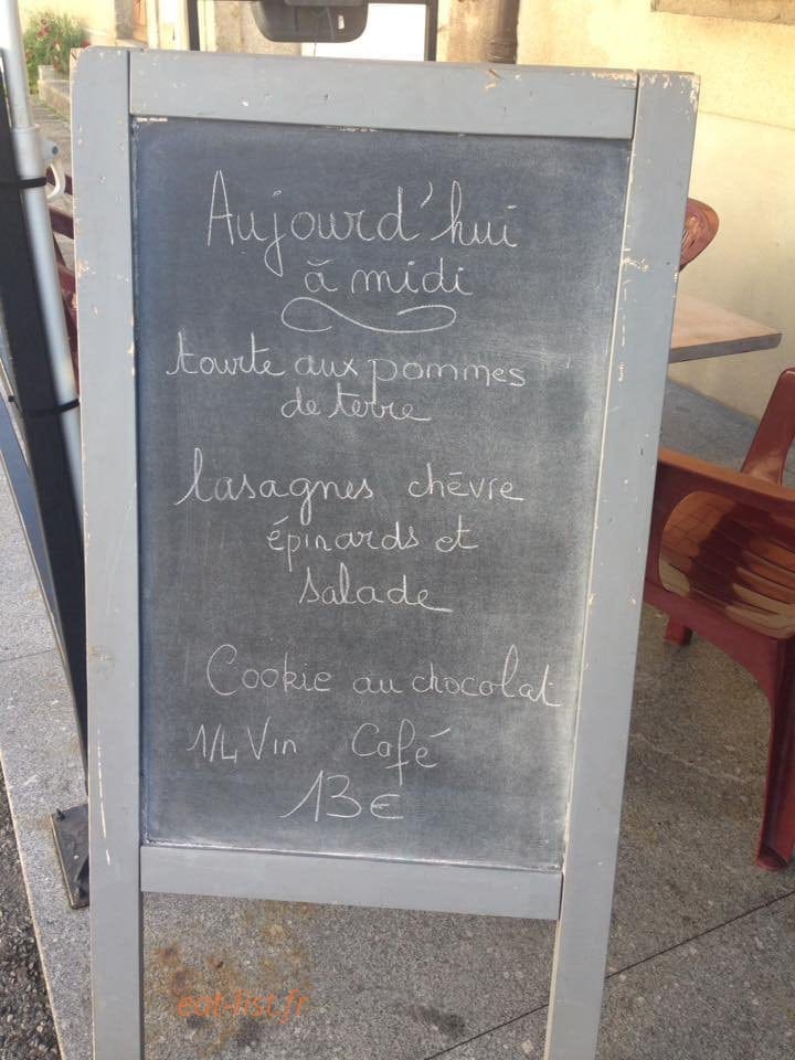 Cafe Courrech — carte page 1
