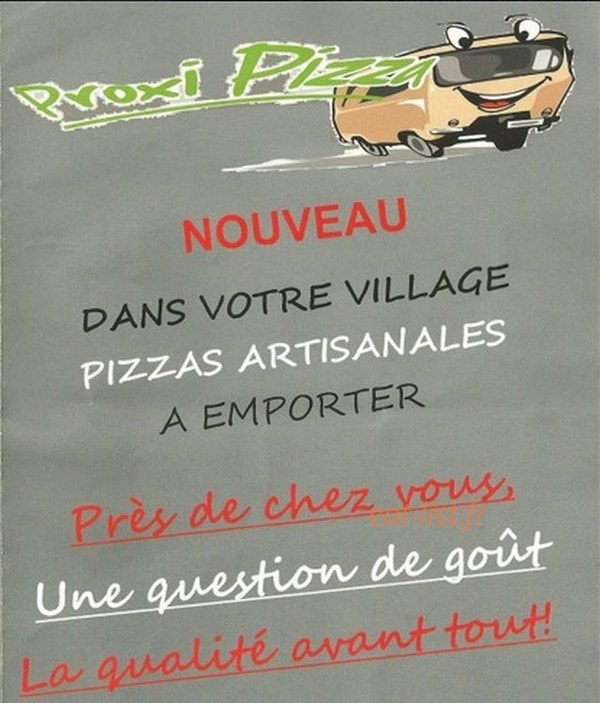 Proxi Pizza — carte page 1