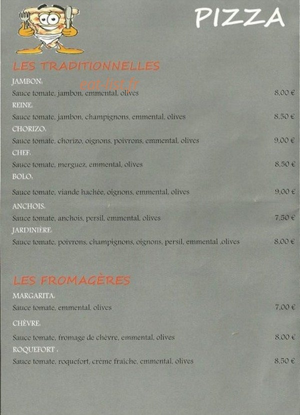 Proxi Pizza — carte page 2