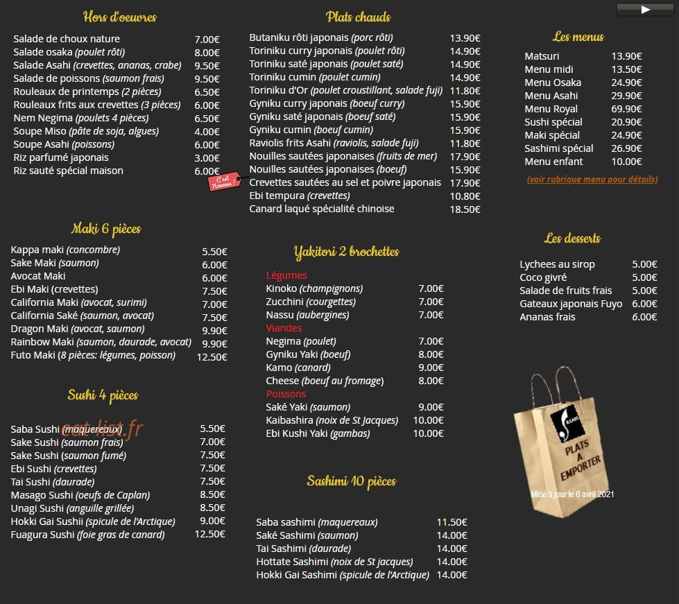 Asahi — carte page 4