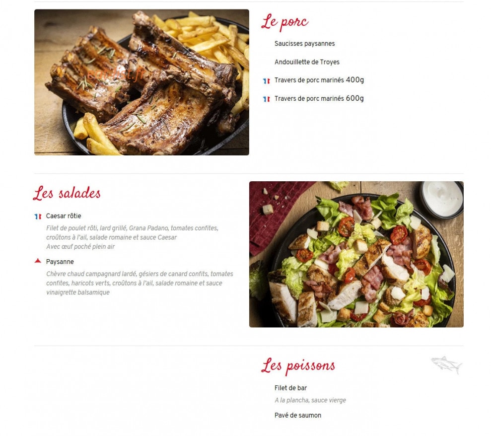 Courtepaille — carte page 4