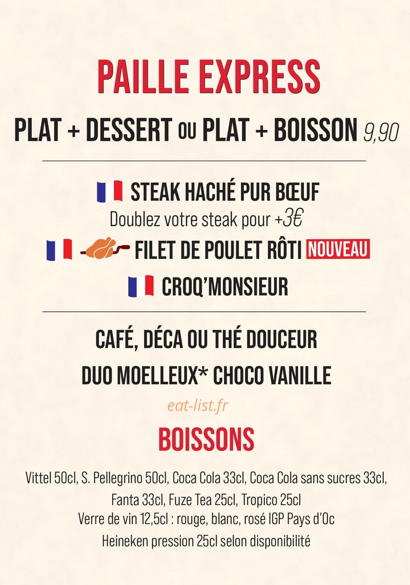 Courtepaille — carte page 9
