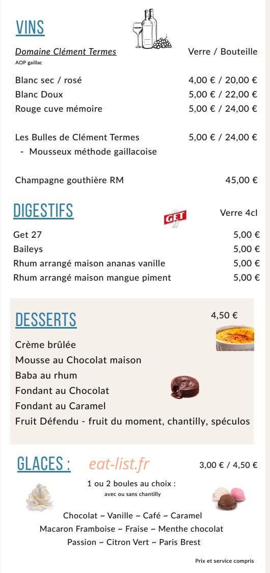 MBar & Cave — carte page 6