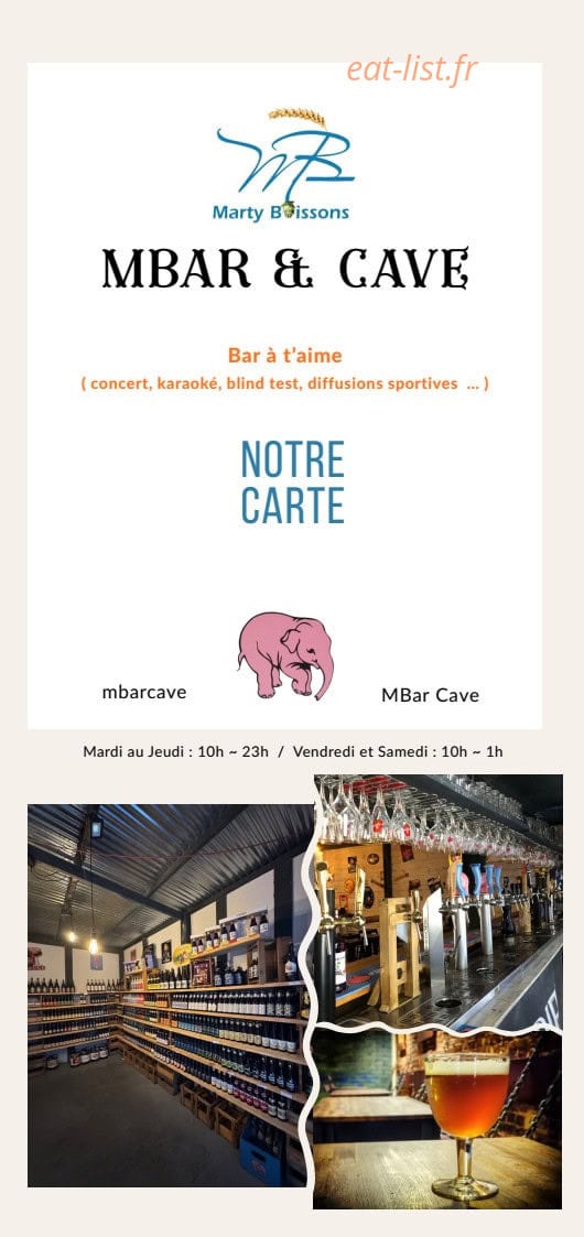 MBar & Cave — carte page 1