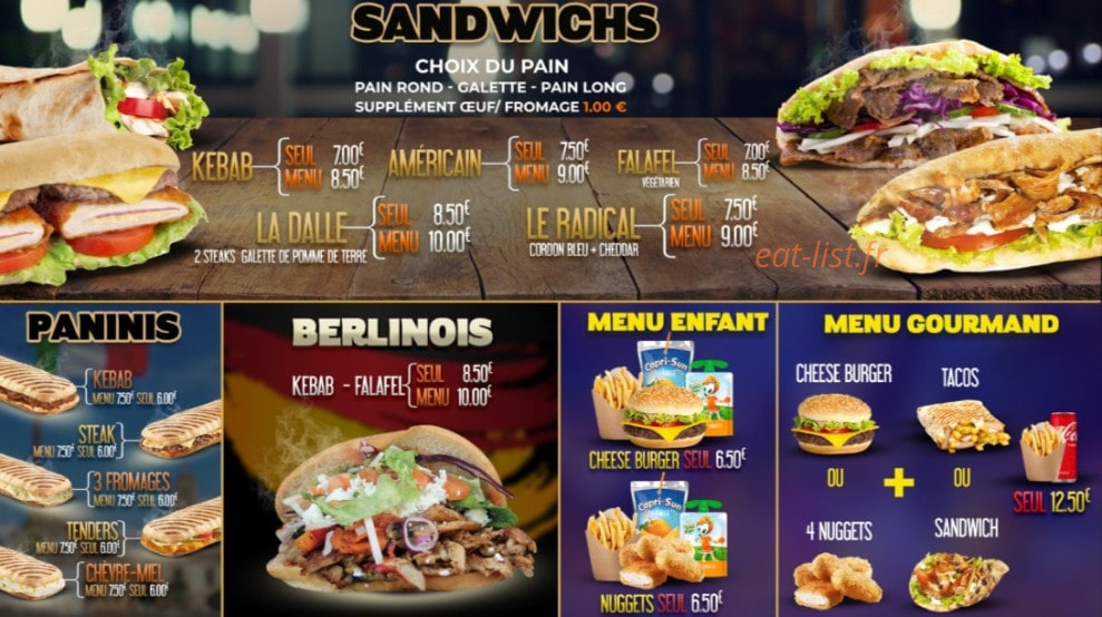 Ô Vieux Tacos — carte page 5