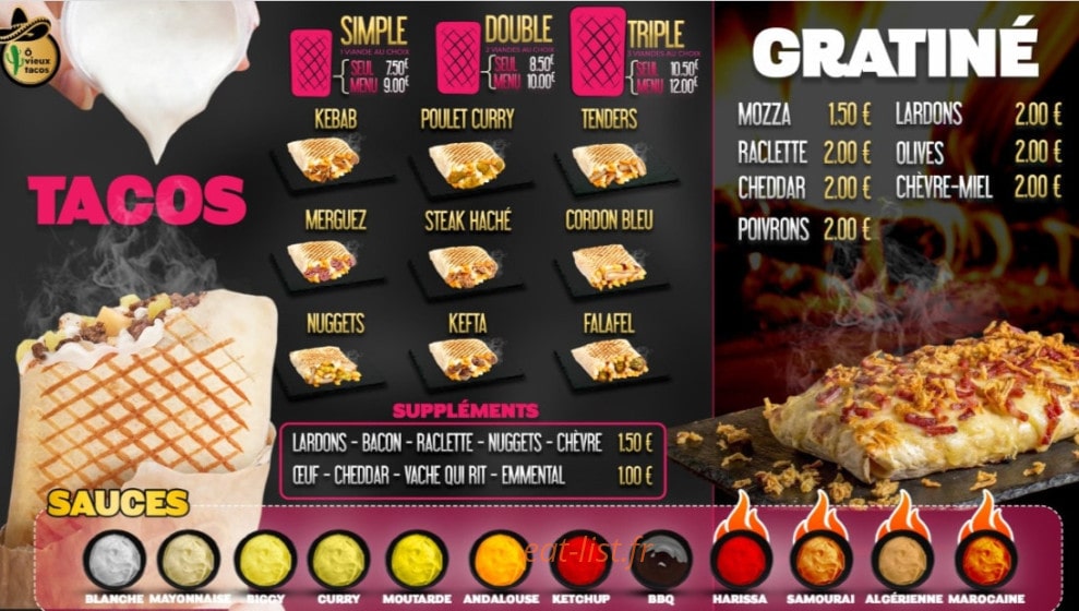 Ô Vieux Tacos — carte page 6