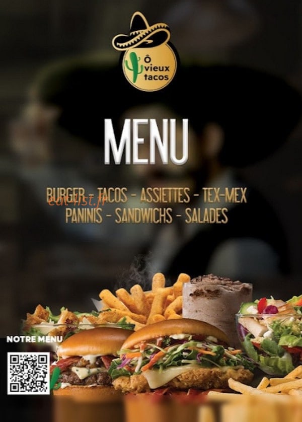 Ô Vieux Tacos — carte page 1