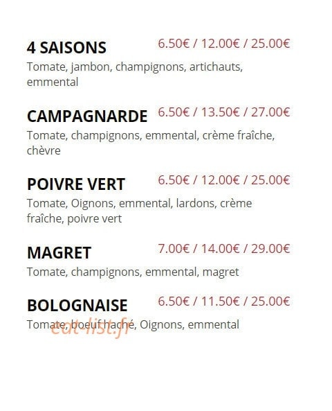 Pizza Gaeta — carte page 3
