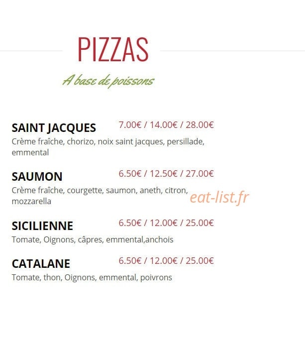 Pizza Gaeta — carte page 5