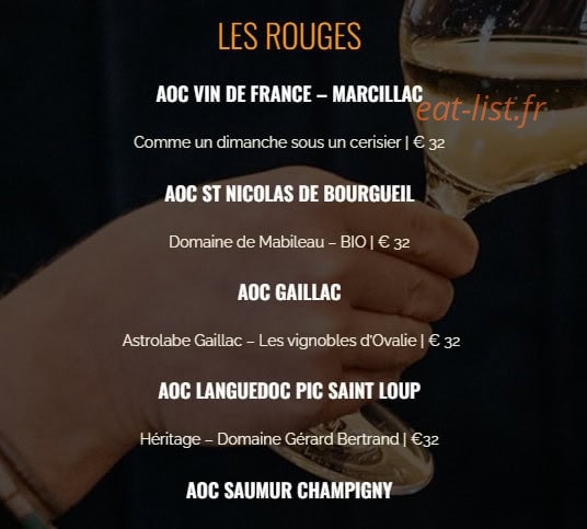 Restaurant d'En Fargou — carte page 3