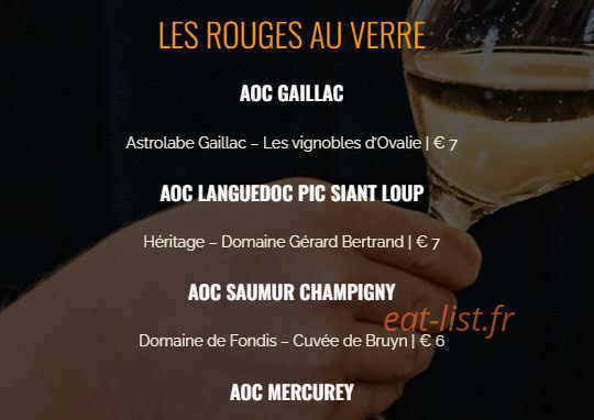 Restaurant d'En Fargou — carte page 6