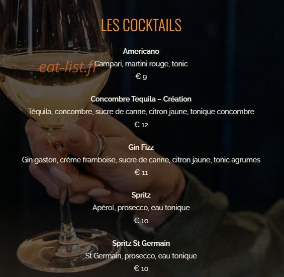 Restaurant d'En Fargou — carte page 24