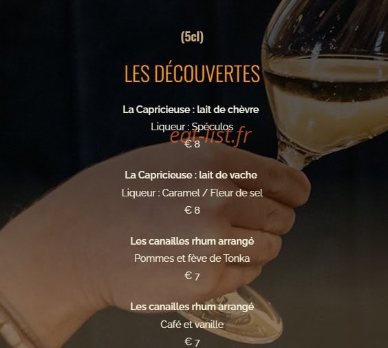 Restaurant d'En Fargou — carte page 16